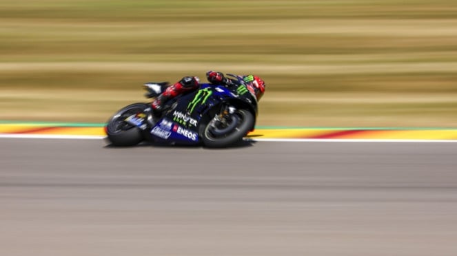 Pembalap Monster Yamaha, Fabio Quartararo di MotoGP Jerman Pembalap Monster Yamaha, Fabio Quartararo di MotoGP Jerman