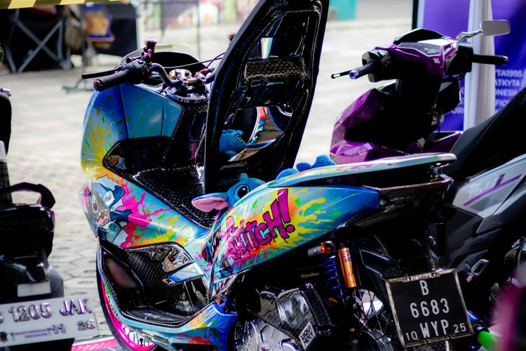 Honda PCX, Modifikasi motor, Prita Sari, Lilo & Stitch, Modifikasi Honda PCX Lilo & Stitch oleh Prita Sari
