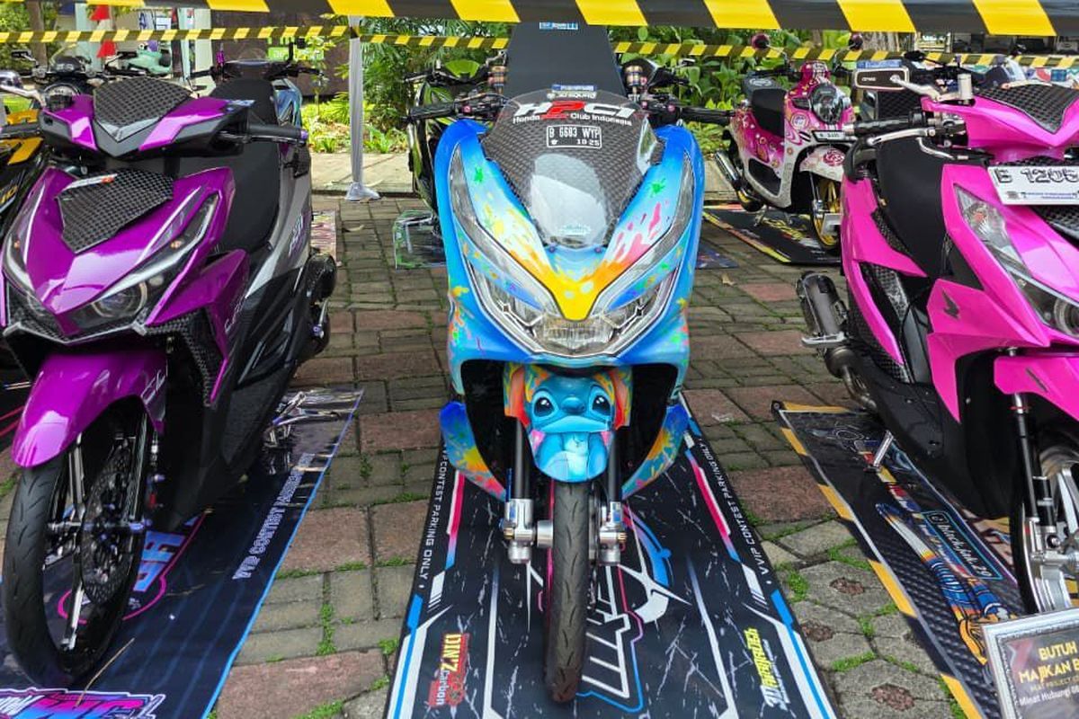 Honda PCX, Modifikasi motor, Prita Sari, Lilo & Stitch, Modifikasi Honda PCX Lilo & Stitch oleh Prita Sari