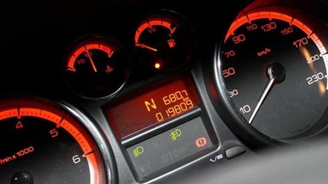 Panel indikator mobil.