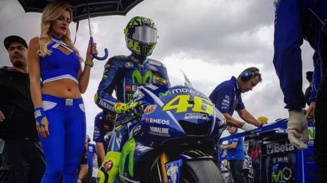 Pembalap Movistar Yamaha, Valentino Rossi di MotoGP Jerman Pembalap Movistar Yamaha, Valentino Rossi di MotoGP Jerman