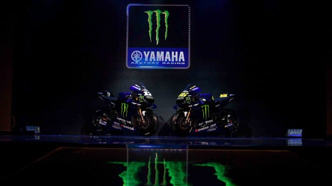 Motor YZR-M1 dipajang saat peluncuran Monster Energy Yamaha MotoGP Team di Jakarta, Senin, 4 Februari 2019. Motor YZR-M1 dipajang saat peluncuran Monster Energy Yamaha MotoGP Team di Jakarta, Senin, 4 Februari 2019.
