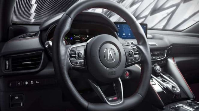 Ilustrasi Airbag di setir mobil Acura TLX Ilustrasi Airbag di setir mobil Acura TLX