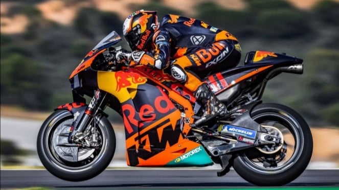 Pembalap Red Bull KTM, Brad Binder. Pembalap Red Bull KTM, Brad Binder.