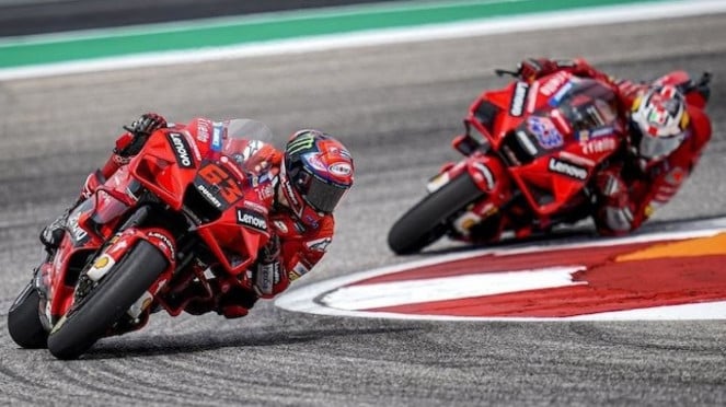Pembalap Ducati, Pecco Bagnaia dan Jack Miller Pembalap Ducati, Pecco Bagnaia dan Jack Miller