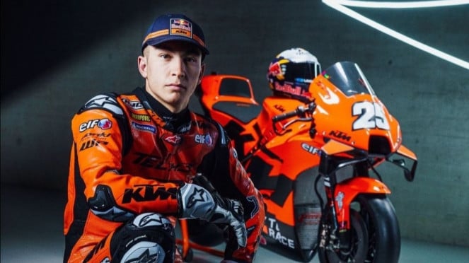 Pembalap KTM Tech3, Raul Fernandez. Pembalap KTM Tech3, Raul Fernandez.