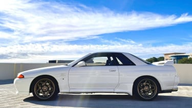 Nissan Skyline GT-R R32 memakai pelek buatan Indonesia.