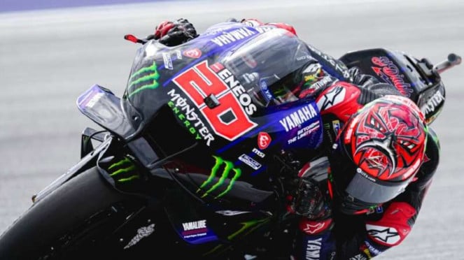 Pembalap Monster Energy Yamaha, Fabio Quartararo. Pembalap Monster Energy Yamaha, Fabio Quartararo.