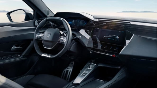 ilustrasi gambar interior mobil listrik dari Peugeot ilustrasi gambar interior mobil listrik dari Peugeot