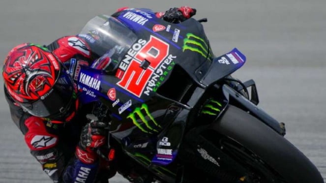Pembalap Monster Energy Yamaha, Fabio Quartararo. Pembalap Monster Energy Yamaha, Fabio Quartararo.