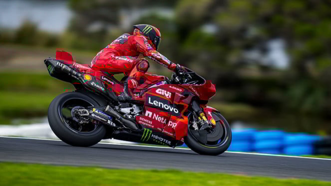 Pembalap Ducati Lenovo, Francesco Bagnaia di MotoGP Australia Pembalap Ducati Lenovo, Francesco Bagnaia di MotoGP Australia