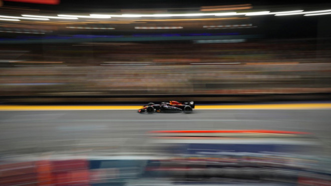 Pembalap Red Bull Max Verstappen di F1 GP Singapura Pembalap Red Bull Max Verstappen di F1 GP Singapura