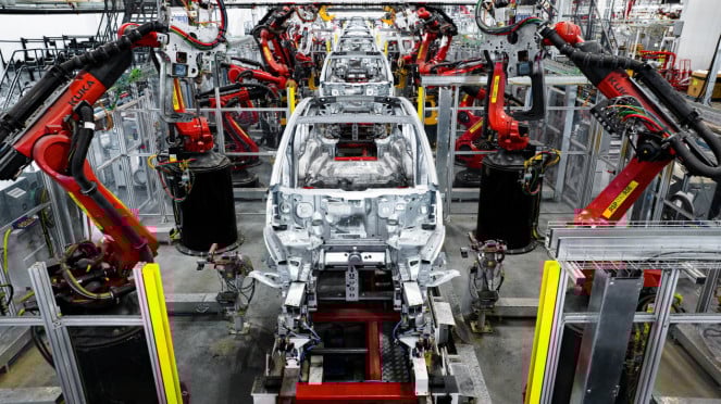 Pabrik mobill iistrik Tesla Pabrik mobill iistrik Tesla