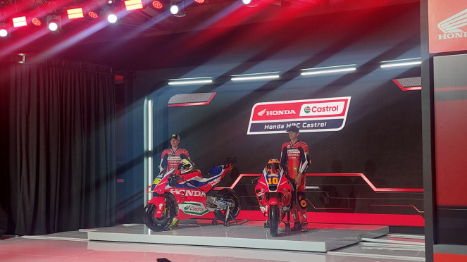 Peluncuran tim Honda MotoGP 2025, Luca Marini dan Joan Mir Peluncuran tim Honda MotoGP 2025, Luca Marini dan Joan Mir