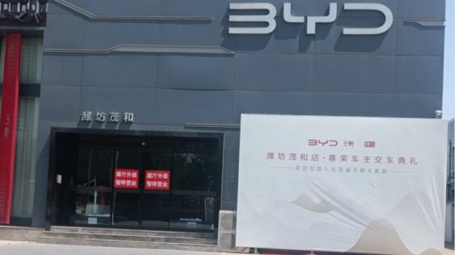 Dealer BYD tutup di Shandong, China Dealer BYD tutup di Shandong, China