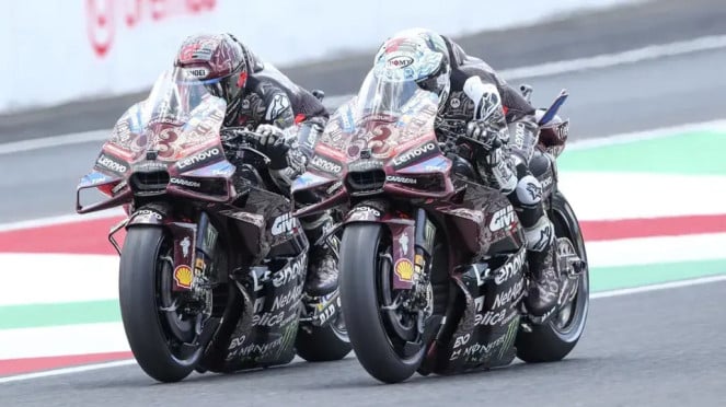 Marc Marquez dan Francesco Bagnaia di MotoGP Italia 2025 Marc Marquez dan Francesco Bagnaia di MotoGP Italia 2025
