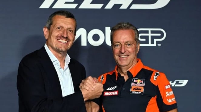Herve Poncharal dan Guenther Steiner Herve Poncharal dan Guenther Steiner