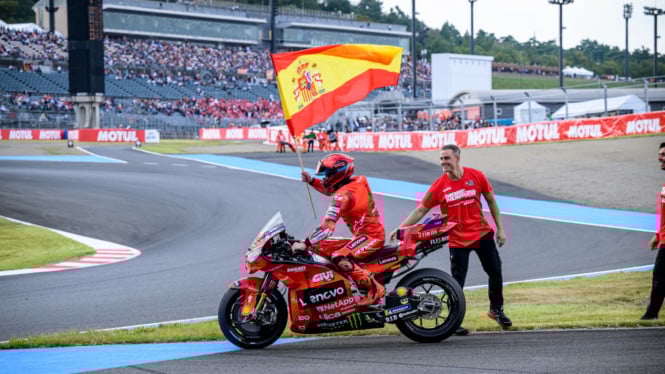 Marc Marquez jadi juara dunia MotoGP 2025 di Sirkuit Motegi Jepang