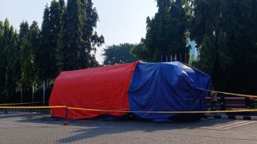 Lokasi kebakaran SPBU 3411403 di Kemanggisan Utama Raya, Jakarta Barat.