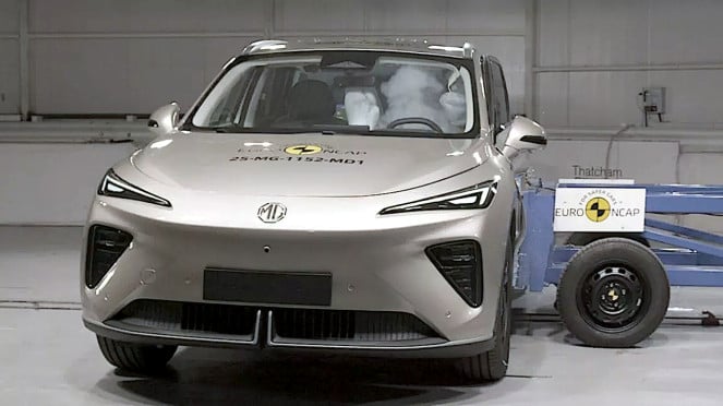 Bocoran MG S6 EV saat uji tabrak EURO NCAP. Bocoran MG S6 EV saat uji tabrak EURO NCAP.