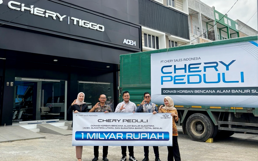 Chery Salurkan Bantuan Rp 1 Miliar  Dukung Pemulihan Mobilitas Bencana Sumatera