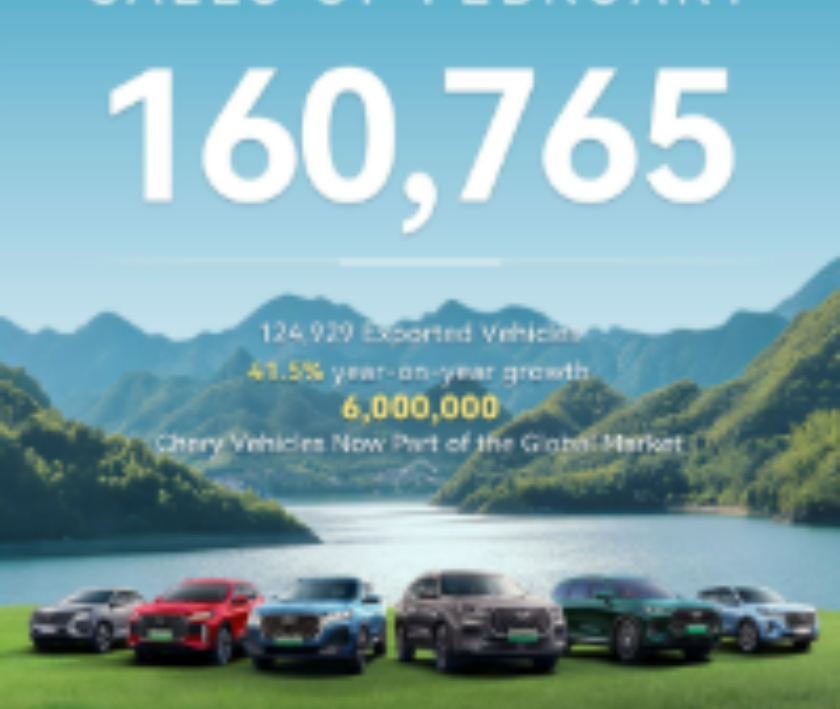 Chery Cetak Rekor Ekspor 6 Juta Unit, Penjualan Global Tumbuh 41,5%