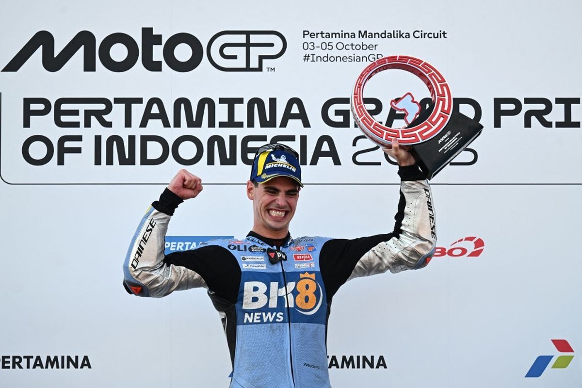 MotoGP, balap motor, MotoGP Mandalika, Fermin Aldeguer, motogp 2025, Aldeguer Cetak Sejarah di Mandalika: Juara Termuda Kedua MotoGP