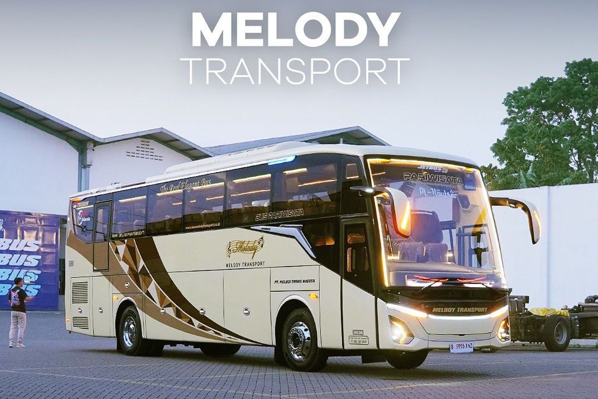 bus pariwisata, bus baru, Jetbus 5, PO Melody Transport, Bus Baru PO Melody Transport, Jetbus 5 SHD dengan Fasilitas Mewah