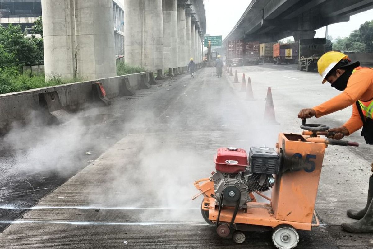Jakarta, Lalu Lintas, rekonstruksi, Jalan Tol Jakarta-Cikampek, Cikampek, titik, pemeliharaan, Hati-Hati, Ada Rekonstruksi Jalan di Tol Jakarta–Cikampek Pekan Ini