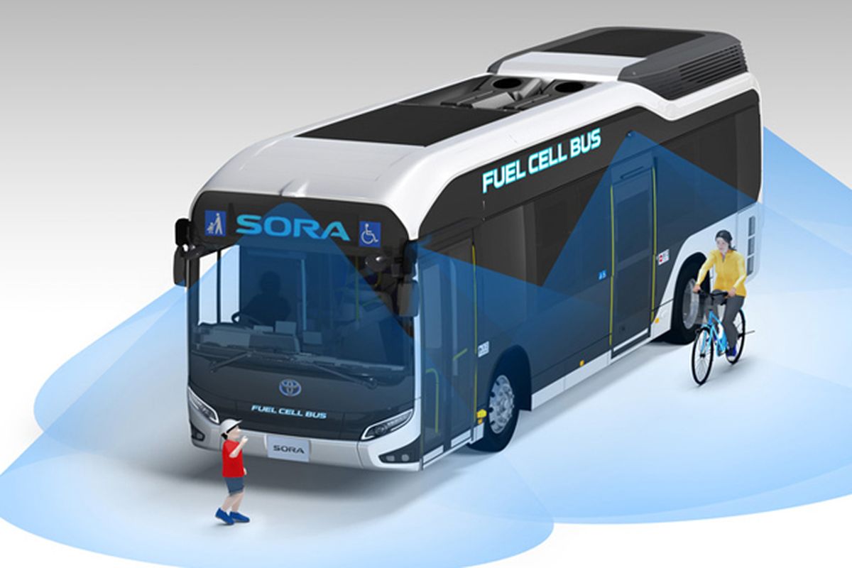 teknologi, Toyota, bus baru, Bus hidrogen, Isuzu, Kerja Bareng Toyota dan Isuzu Bikin Bus Hidrogen