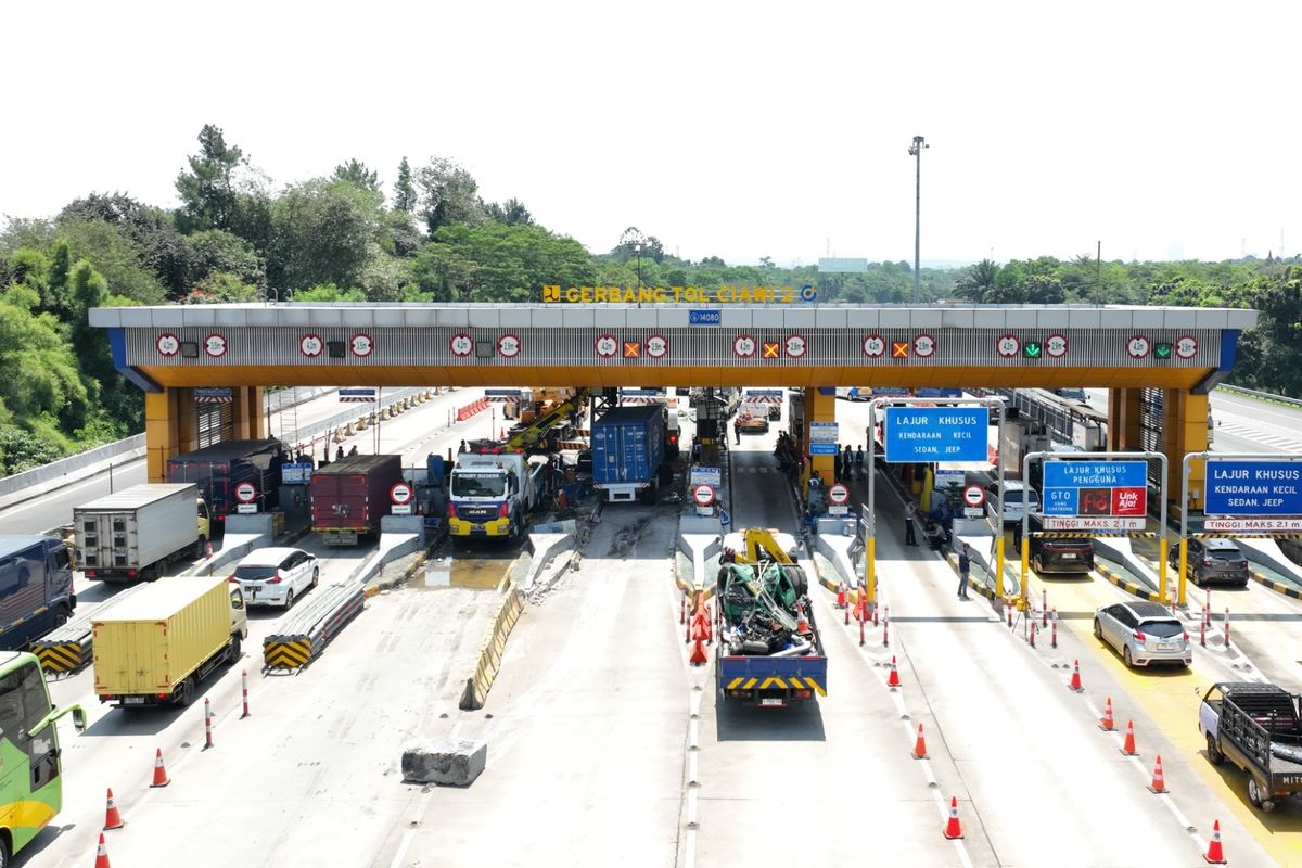 kecelakaan, truk, operasional, Transaksi, Gerbang Tol Ciawi, Pasca-Kecelakaan Truk, GT Ciawi 2 Kembali Beroperasi Secara Terbatas