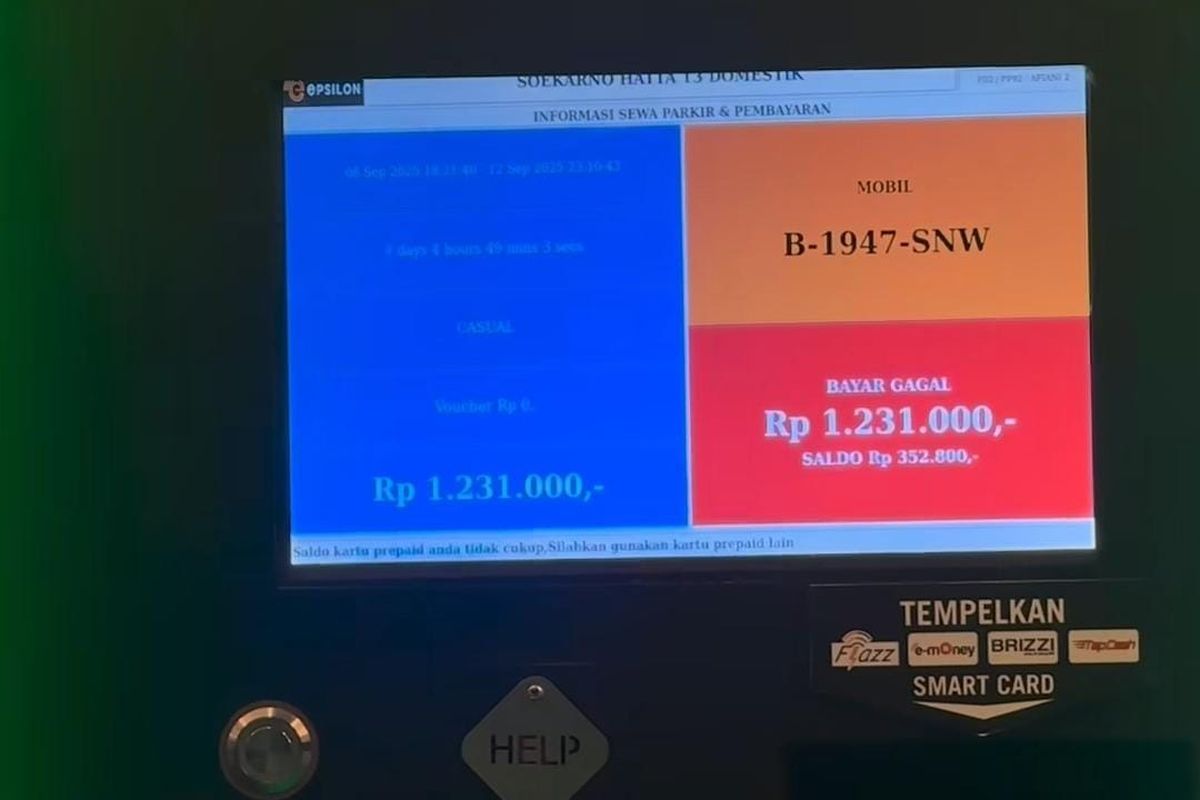 parkir, bandara, biaya, parkir inap, parkir inap bandara, Parkir Bandara Soekarno Hatta, parkir inap terminal 3, Kaget, Parkir 4 Hari di Terminal 3 Soetta Kena Bayar Rp 1,2 Juta