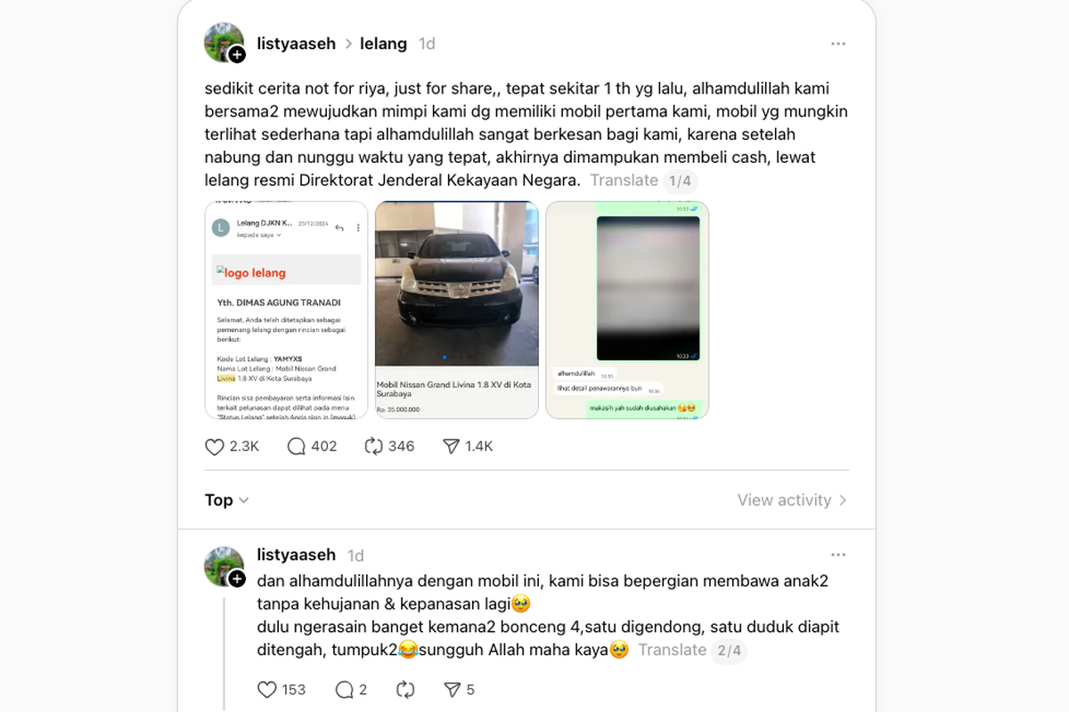 Cerita Beli Mobil Bekas Cara Lelang, Bisa Jadi Opsi Baru Cari Mobil
