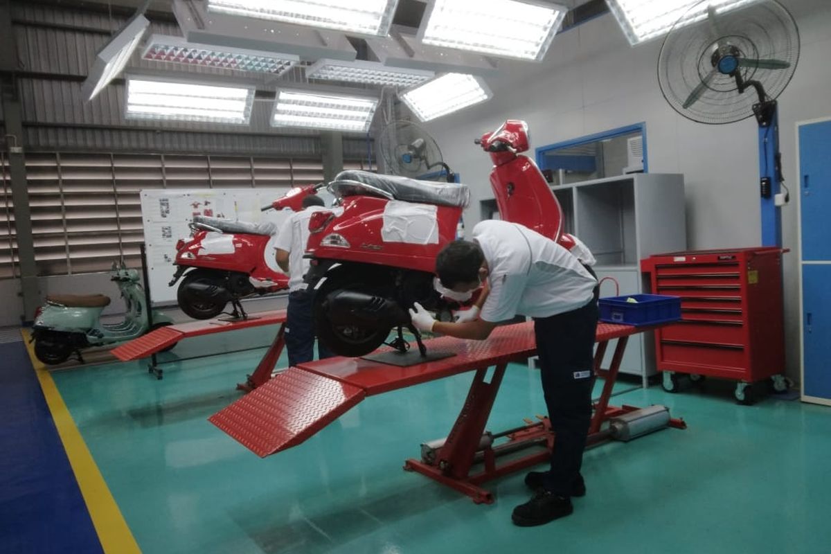 produksi lokal, Piaggio Indonesia, Vespa LX 125 i-Get, Ayu Hapsari, Pabrik Piaggio di Cikarang: Fokus Produksi Vespa LX 125