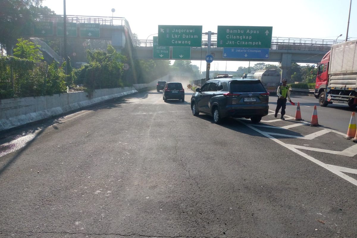 Kampung Rambutan, Jasa Marga, jalan tol jorr, perbaikan jalan tol, perbaikan jalan tol jorr, Akses Terowongan Tol Kampung Rambutan Mulai Dibuka Bertahap