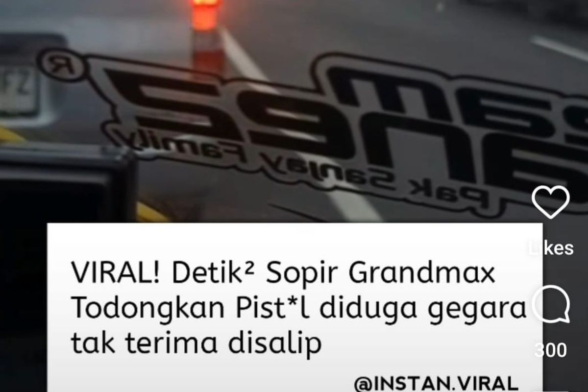 sopir Lalamove, senjata api, pistol, Tol Cipularang, Keributan di jalan, sopir lalamove, sopir lalamove todongkan pistol, Video Viral, Sopir Lalamove Todongkan Pistol karena Ribut di Jalan Tol