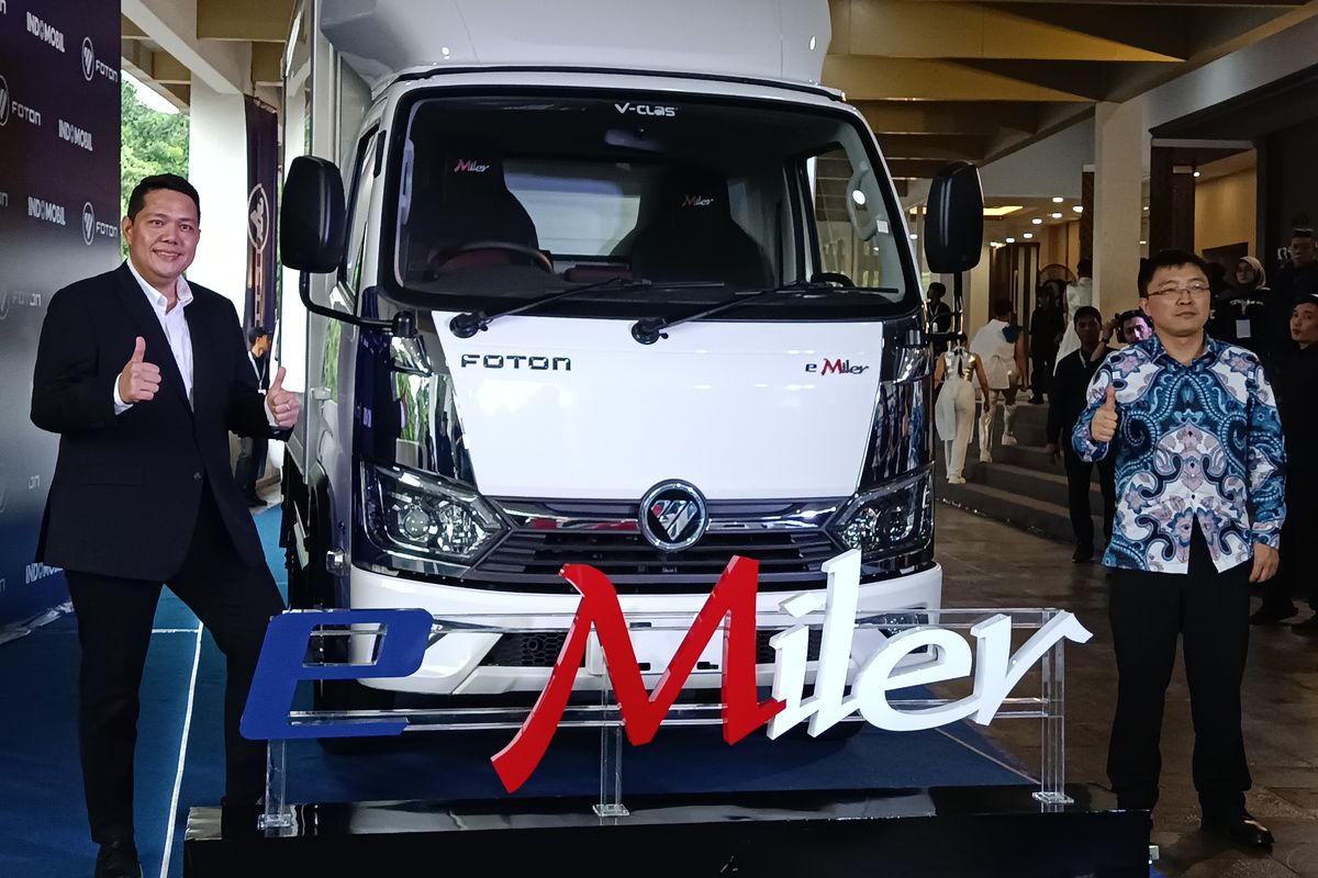 Foton, truk, Truk listrik, Foton Indonesia, Foton eMiler, Foton Luncurkan Truk Listrik eMiler, Jarak Tempuh 175 Km