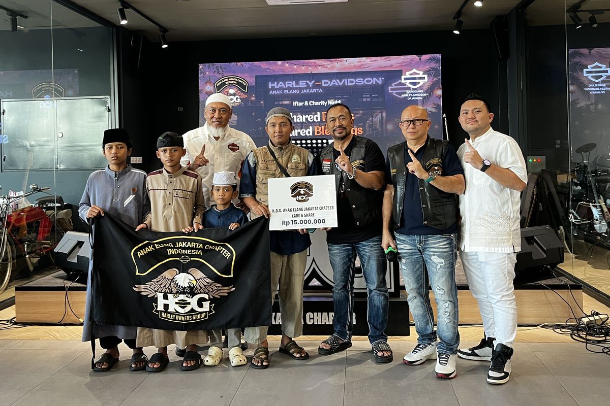 HOG Anak Elang Jakarta, Buka Puasa dan Berbagi dengan Anak Yatim