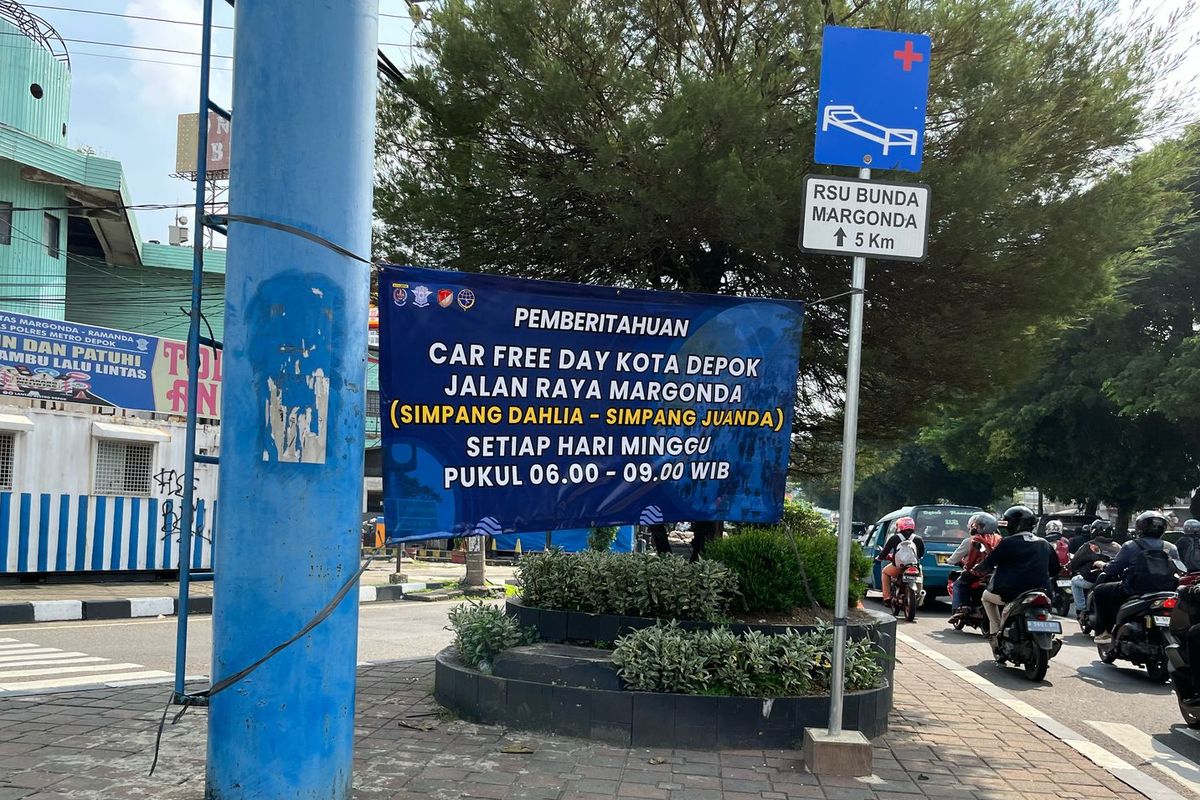 Car Free Day, Jalan Margonda, CFD Depok, car free day depok, Pemkot Depok Pertimbangkan Car Fre Day Pakai Dua Jalur Margonda
