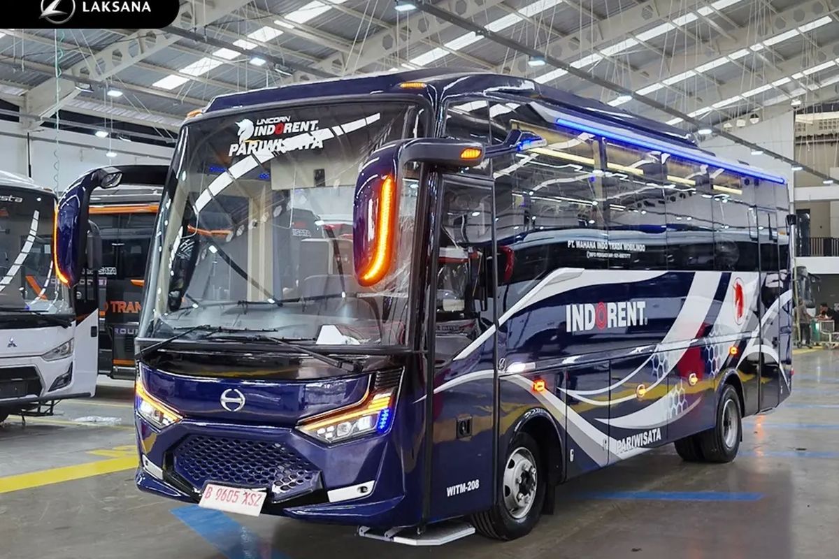 Indorent, Karoseri Laksana, Tourista, bus pariwisata, indorent, PO Indorent, PO Indorent Tambah Bus Medium Baru, Buatan Laksana dengan Ruang Khusus