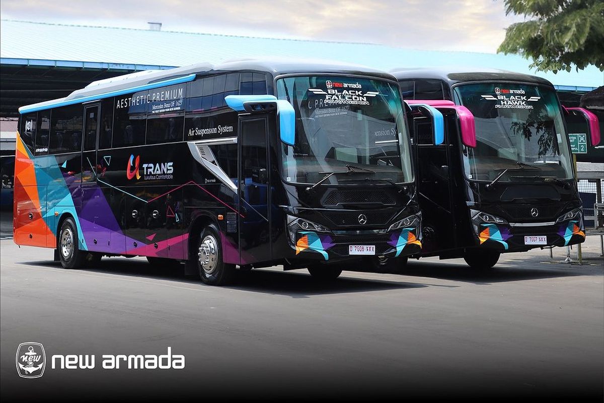 bus pariwisata, Karoseri New Armada, karoseri bus, bodi bus, Karoseri New Armada Kebanjiran Order Bus Pariwisata