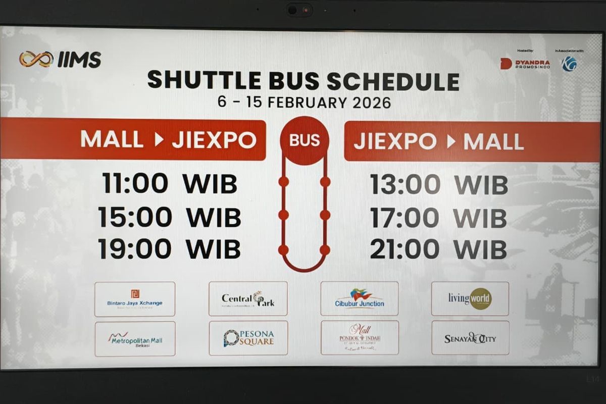 Ke IIMS 2026 Tanpa Ribet, Ini Lokasi dan Jadwal Shuttle Bus Gratis