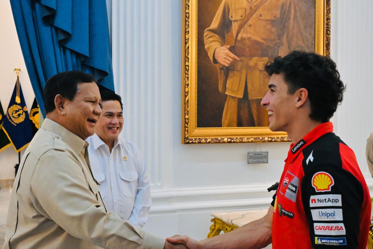 otomotif, MotoGP, Marc Marquez, kendaraan bermotor, Marquez, motogp 2025, Presiden RI Prabowo Subianto, Momen Marc Marquez Bertemu Prabowo di Istana Kepresidenan