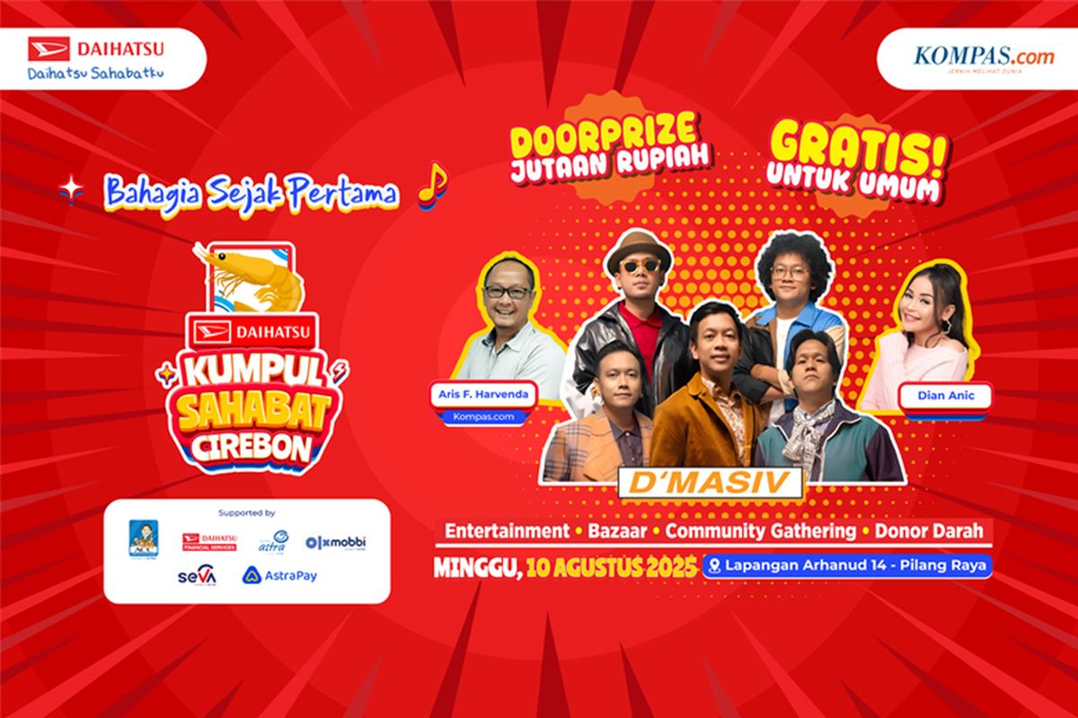 otomotif, Daihatsu, daihatsu indonesia, Daihatsu Kumpul Sahabat, Daihatsu Kumpul Sahabat Cirebon, Daihatsu Kumpul Sahabat Cirebon 2025, Gratis, Simak Lokasi dan Jam Acara Daihatsu Kumpul Sahabat Cirebon
