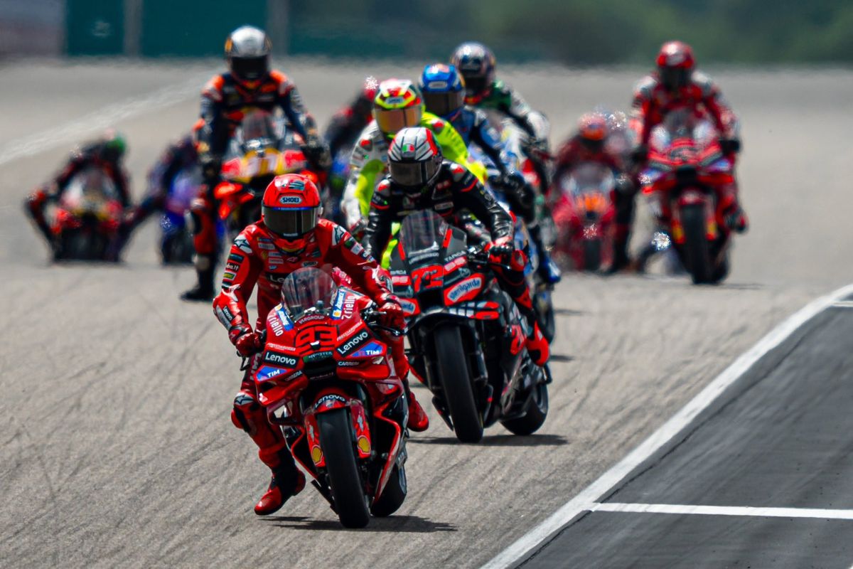 Francesco Bagnaia, Marc Marquez, MotoGP, Alex Marquez, Sirkuit Brno, Jorge Martin, Sprint Race, motogp 2025, MotoGP Ceko 2025, Hasil Sprint Race MotoGP Ceko 2025, Marc Marquez Menang