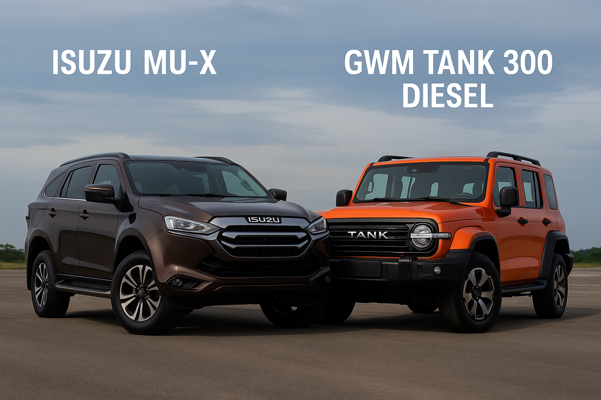 Isuzu MU-X, GWM Tank 300 Diesel, GIIAS 2025, Komparasi, Isuzu mu-X, Adu Spesifikasi Isuzu MU-X vs GWM Tank 300 Diesel di GIIAS 2025