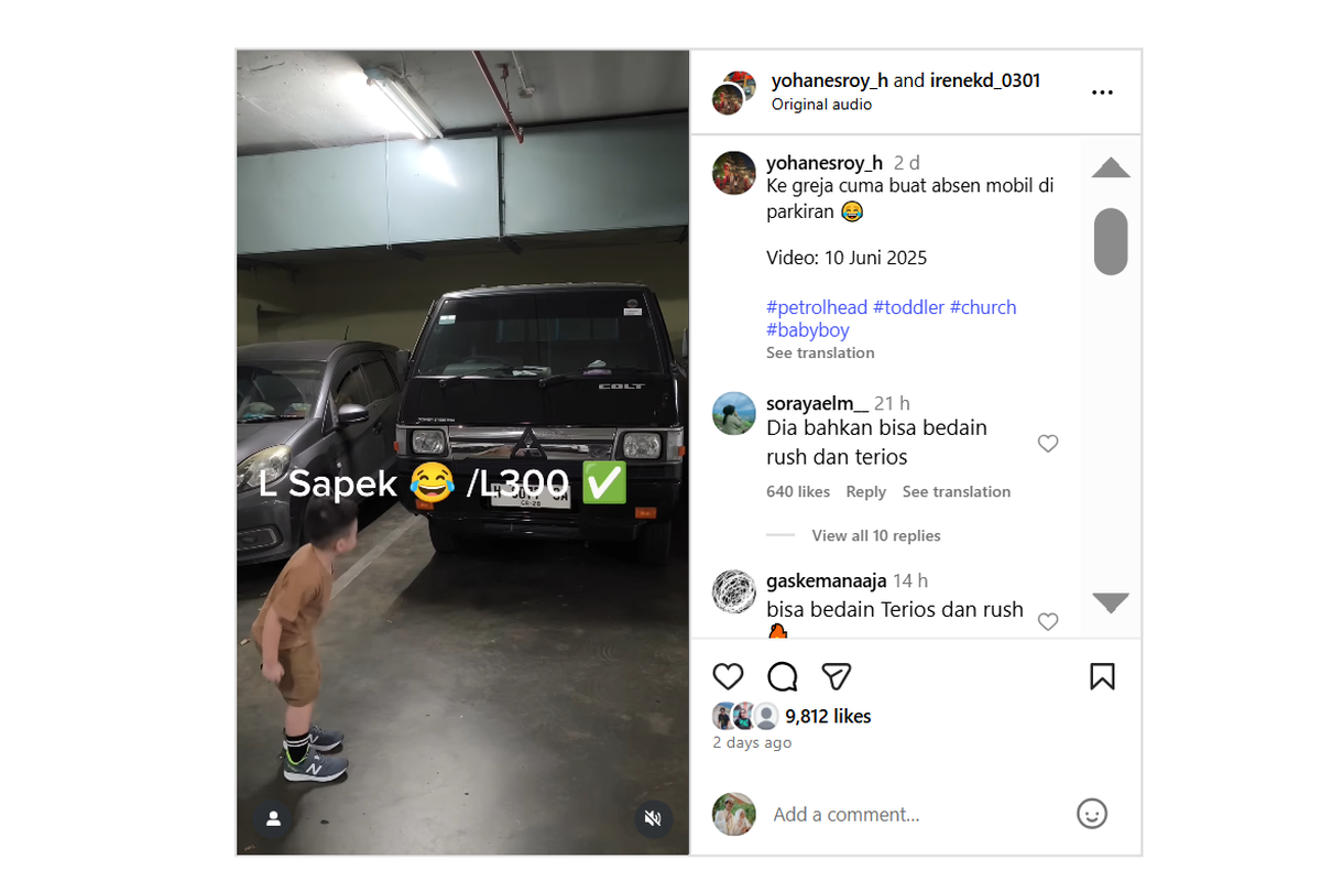 merek mobil, video viral, Nathan bocah 3 tahun, Yohanesroy ayah otomotif, Nathan, Bocah 3 Tahun Hafal Nama-nama Mobil Viral di Instagram