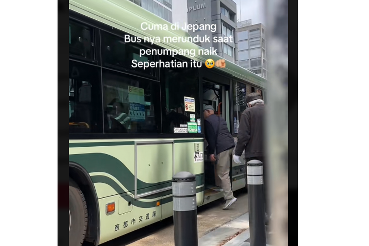 penumpang bus, air suspension, video bus, bus di jepang, Bus di Jepang Mudahkan Penumpang Meski Tanpa Peron