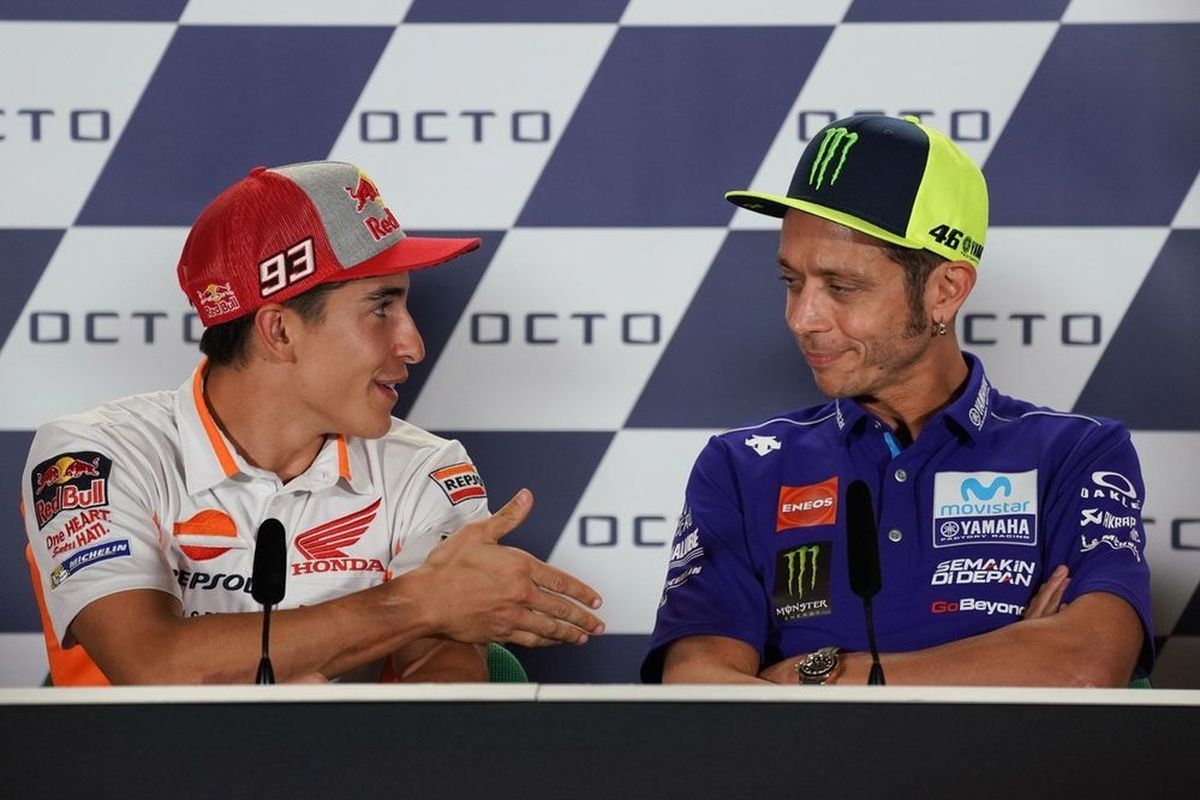 MotoGP, Valentino Rossi, Marc Marquez, juara dunia MotoGP, ducati, Pertamina Enduro VR46, motogp 2025, Rossi dan Marquez Temui Penggemar Setianya Hari Ini di Jakarta