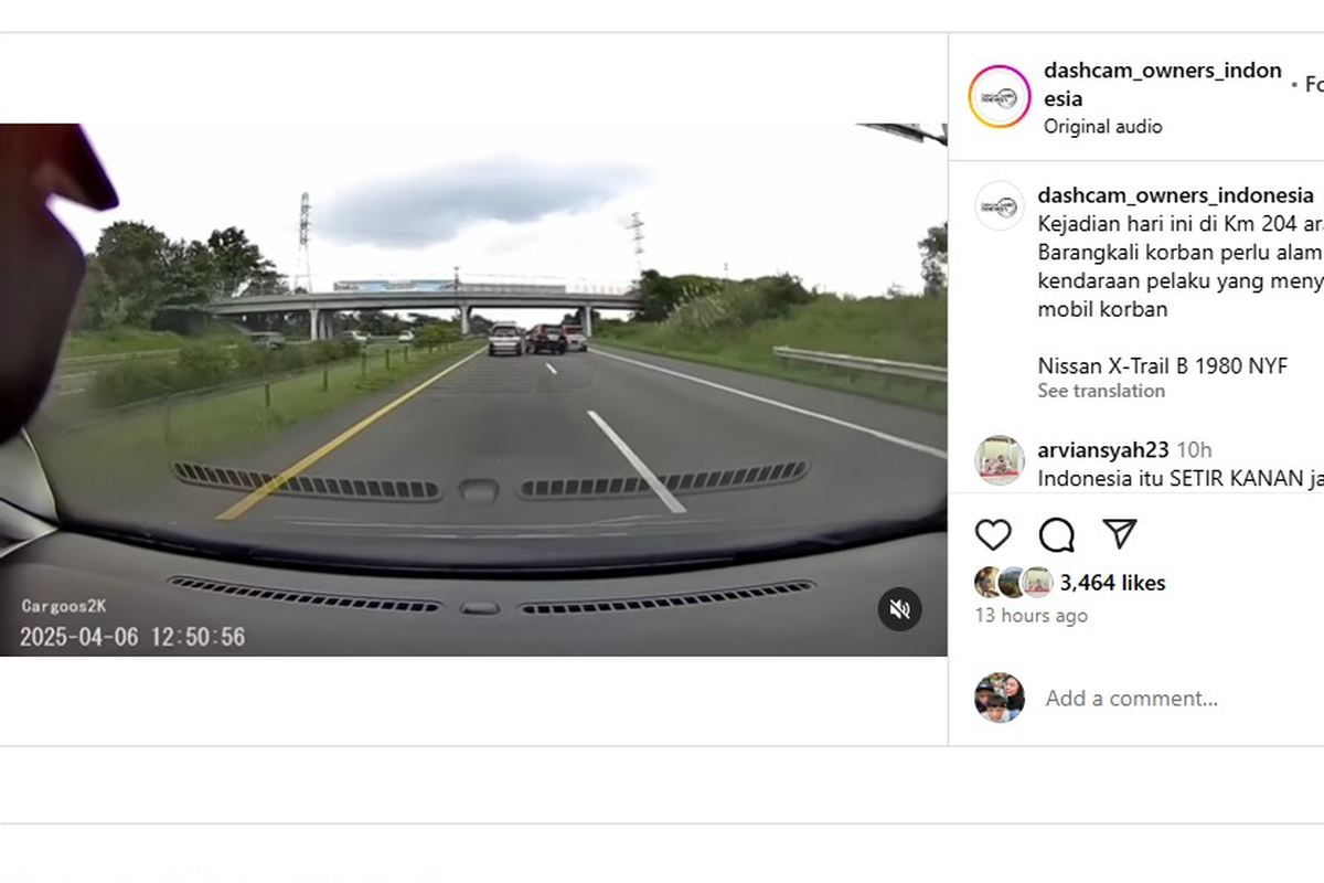 arus mudik, arus balik, Lebaran 2025, kecelakaan, jalan tol, video viral, media sosial, rekayasa lalu lintas, one way, tabrak lari, Detik-detik Video Tabrak Lari X-Trail Serempet Rush di Tol